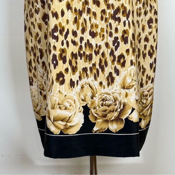 Bloomingdale’s Silk Sleeveless Animal Print Dress Size 12 - Picture 5 of 12